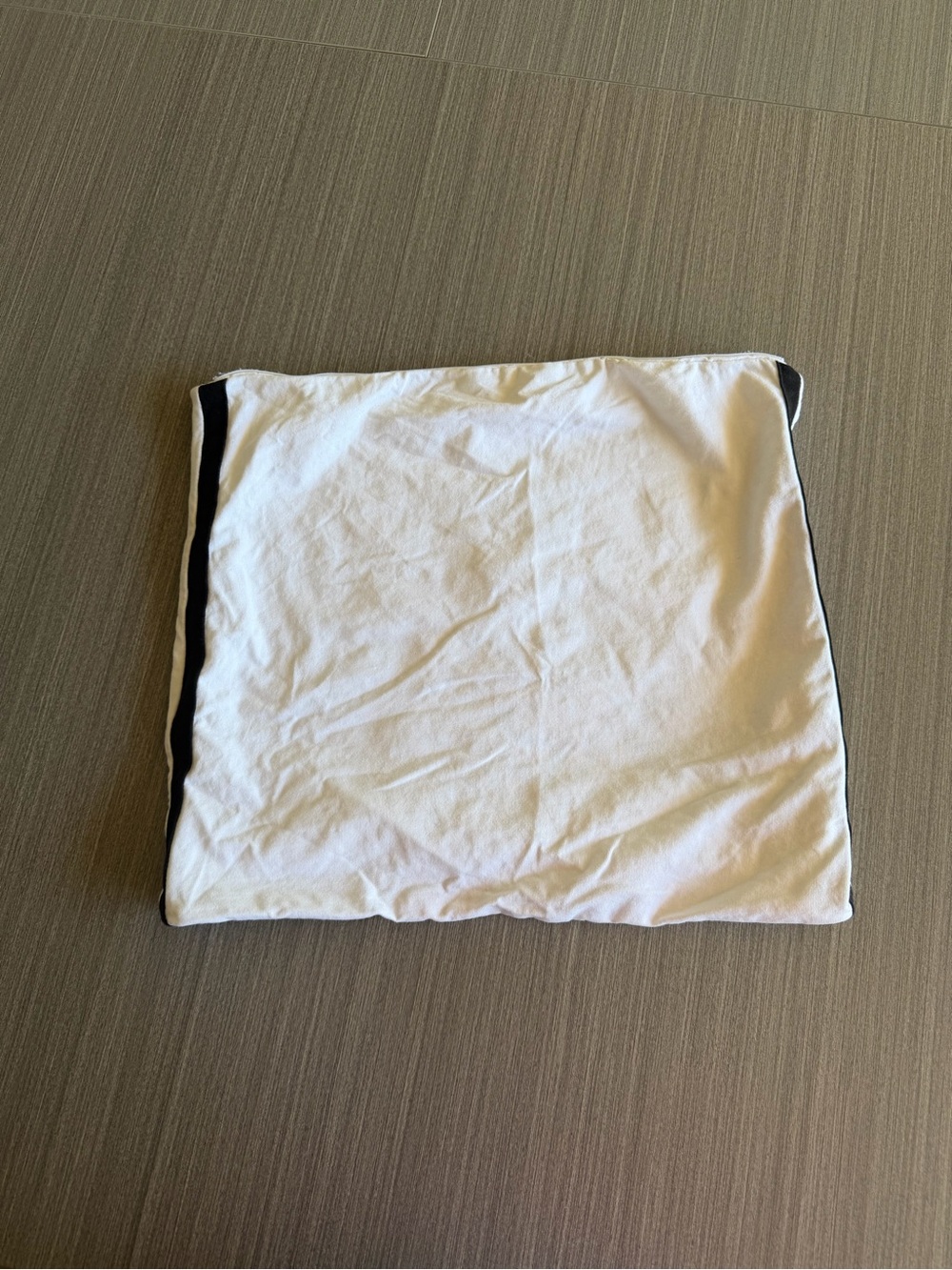 Cotton On White Pillowcase with Black Edge Trim
